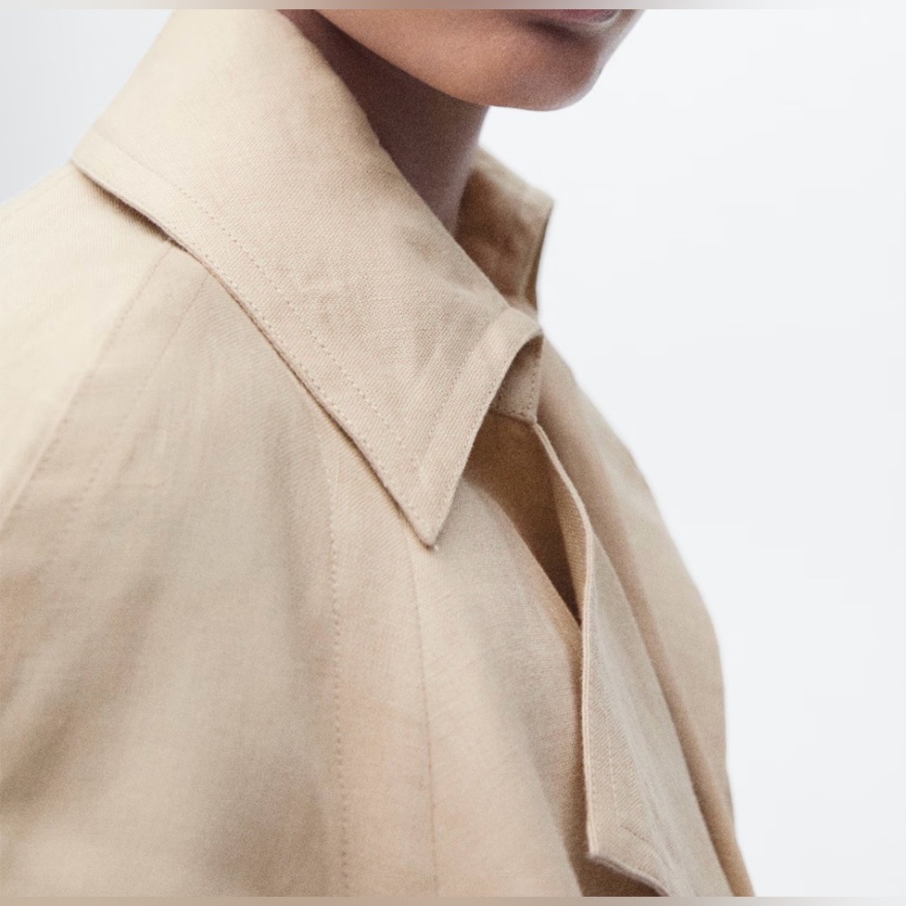 NWT Mango Linen Jacket with Belt - XS - Picture 5 of 10